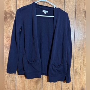 Croft & Barrow women dark blue cardigan size small lightweight layering sweater
